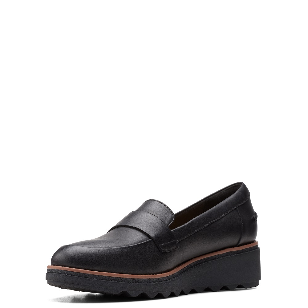 CLARKS</br>Clarks SHARON GRACIE Γυναικεία Casual Παπούτσια Μαύρο Δέρμα
