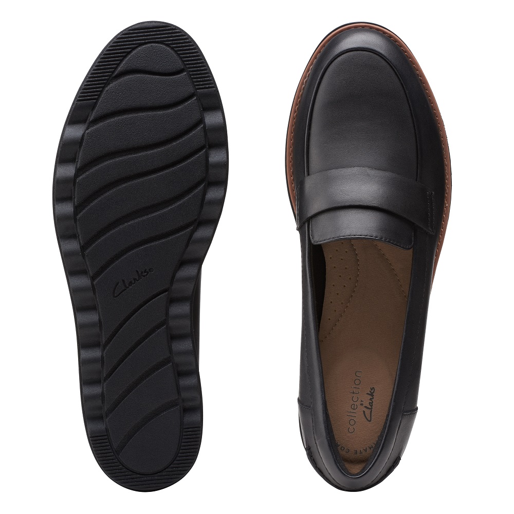 CLARKS</br>Clarks SHARON GRACIE Γυναικεία Casual Παπούτσια Μαύρο Δέρμα