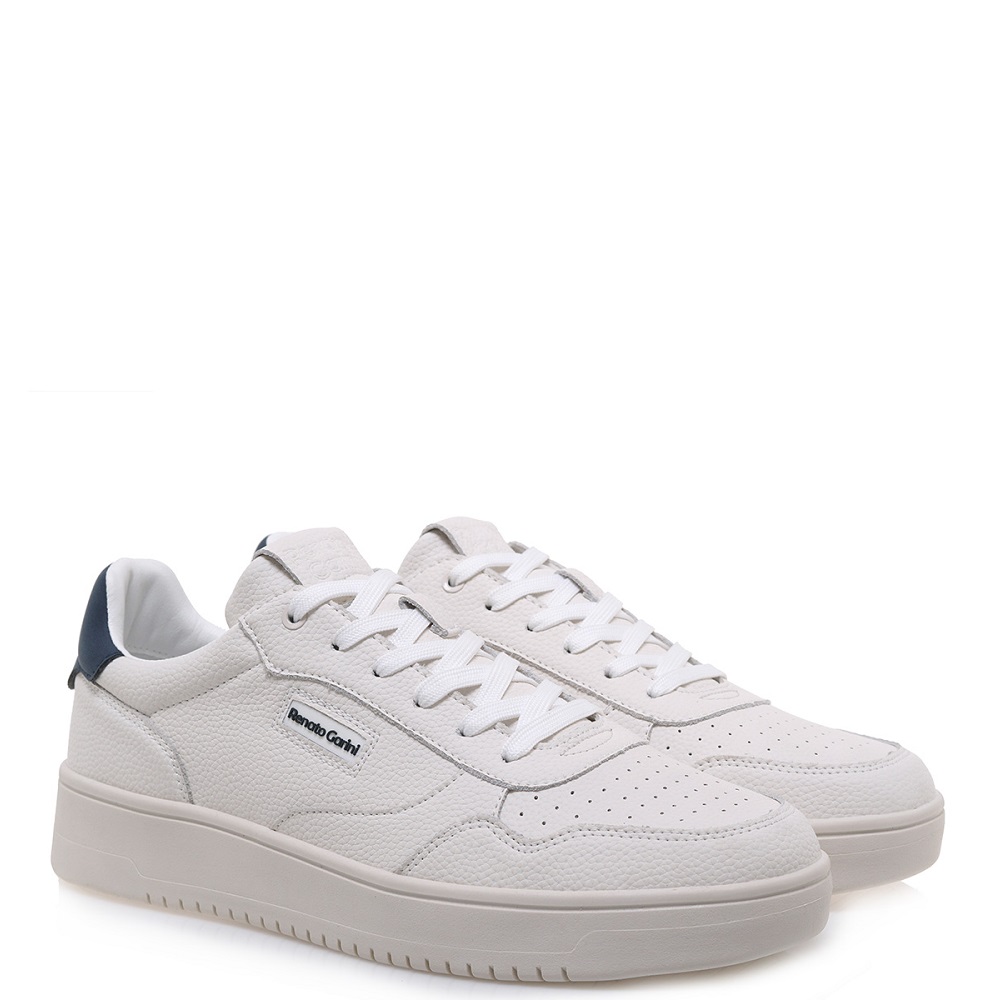 RENATO GARINI</br>Ανδρικά Sneakers Λευκό/Μπλε Δέρμα STP23-273 Renato Garini RENATO GARINI</br>Ανδρικά Sneakers Λευκό/Μπλε Δέρμα STP23-273 Renato Garini