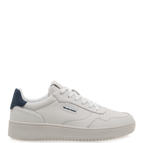 Ανδρικά Sneakers Λευκό/Μπλε Δέρμα STP23-273 Renato Garini Ανδρικά Sneakers Λευκό/Μπλε Δέρμα STP23-273 Renato Garini
