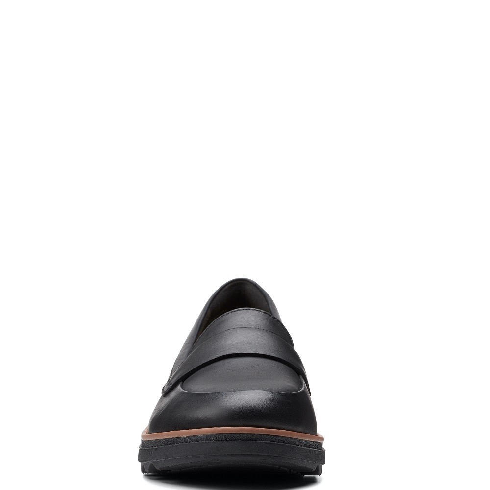CLARKS</br>Γυναικεία Loafers Μαύρο Δέρμα SHARON GRACIE Clarks CLARKS</br>Γυναικεία Loafers Μαύρο Δέρμα SHARON GRACIE Clarks
