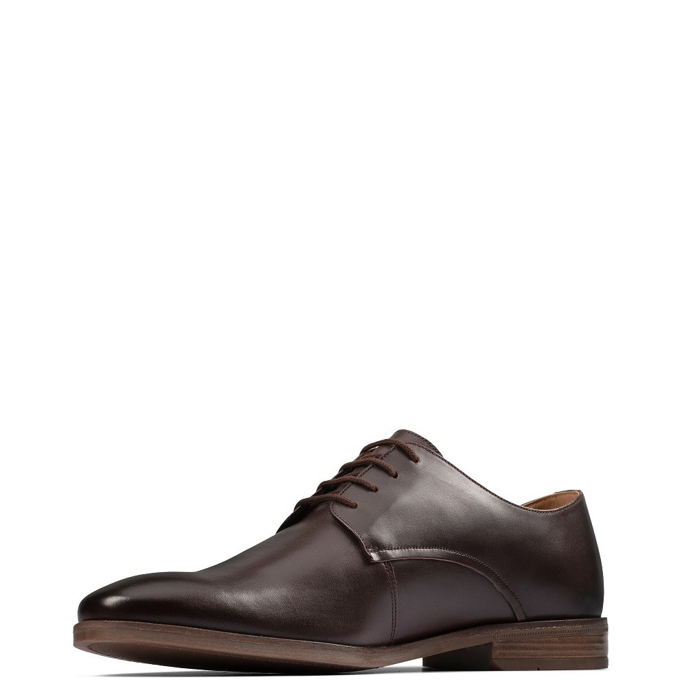 CLARKS</br>Ανδρικά Δετά Παπούτσια Καφέ Δέρμα STANFORD WALK Clarks CLARKS</br>Ανδρικά Δετά Παπούτσια Καφέ Δέρμα STANFORD WALK Clarks
