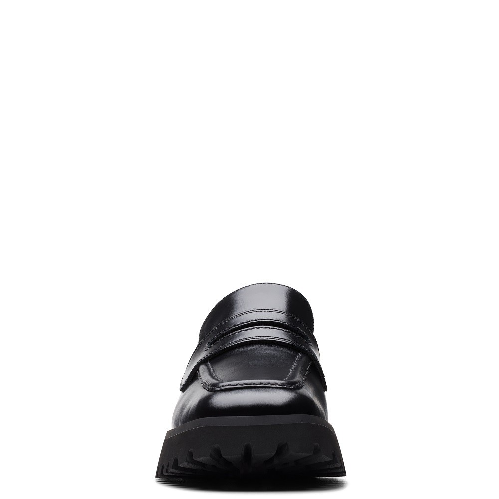 CLARKS</br>Γυναικεία Μοκασίνια Μαύρο Δέρμα STAYSO EDGE Clarks