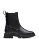 CLARKS</br>Γυναικεία Μποτάκια Μαύρο Δέρμα STAYSO RISE Clarks