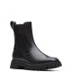 CLARKS</br>Γυναικεία Μποτάκια Μαύρο Δέρμα STAYSO RISE Clarks