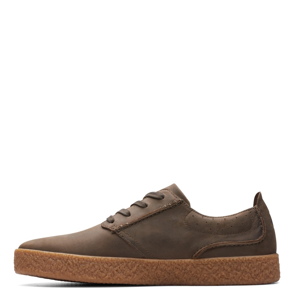 CLARKS</br>Ανδρικά Δετά Παπούτσια Χακί Δέρμα STREET HILL LACE Clarks CLARKS</br>Ανδρικά Δετά Παπούτσια Χακί Δέρμα STREET HILL LACE Clarks