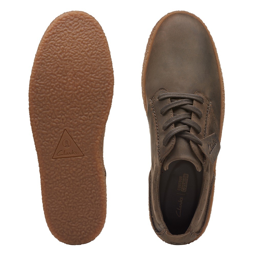 CLARKS</br>Ανδρικά Δετά Παπούτσια Χακί Δέρμα STREET HILL LACE Clarks CLARKS</br>Ανδρικά Δετά Παπούτσια Χακί Δέρμα STREET HILL LACE Clarks