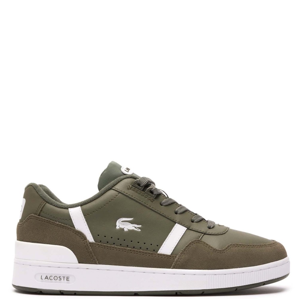 LACOSTE</br>Ανδρικά Sneakers Χακί Δέρμα T-CLIP 746SMA0112255 Lacoste LACOSTE</br>Ανδρικά Sneakers Χακί Δέρμα T-CLIP 746SMA0112255 Lacoste