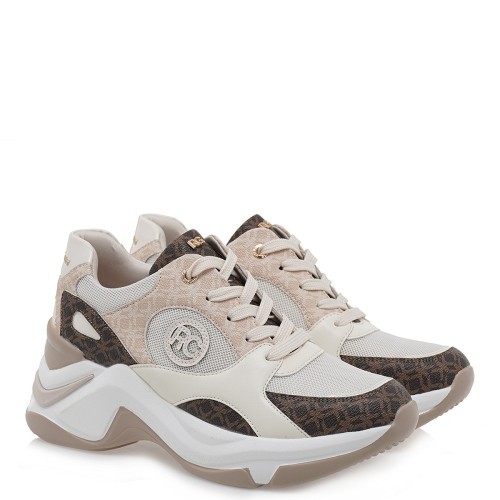 Γυναικεία Sneakers Off White Καφέ Στάμπα 106-42EX100 Renato Garini