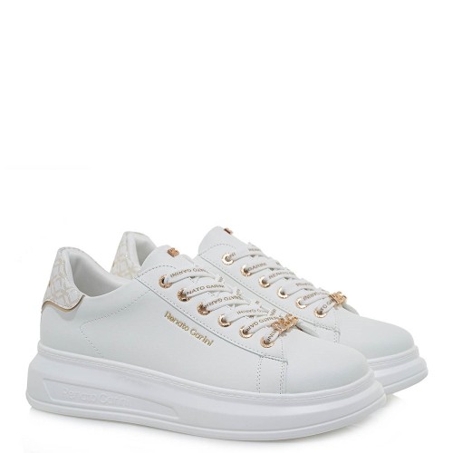 Γυναικεία Sneakers Λευκό Πλατίνα Στάμπα 2148-42EX58 Renato Garini
