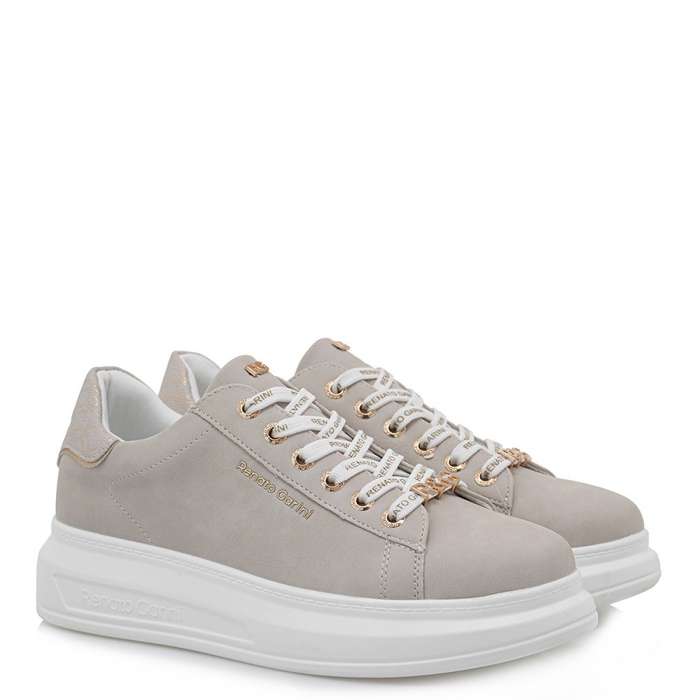 RENATO GARINI</br>Γυναικεία Sneakers Off White Πλατίνα Στάμπα 2148-42EX58 Renato Garini RENATO GARINI</br>Γυναικεία Sneakers Off White Πλατίνα Στάμπα 2148-42EX58 Renato Garini