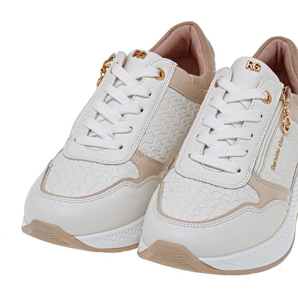 RENATO GARINI</br>Γυναικεία Sneakers Λευκό Στάμπα Nude Βερνί 2083-42EX102 Renato Garini RENATO GARINI</br>Γυναικεία Sneakers Λευκό Στάμπα Nude Βερνί 2083-42EX102 Renato Garini
