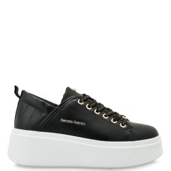 Γυναικεία Sneakers Μαύρο Μαύρο Κροκό 88-57 Renato Garini