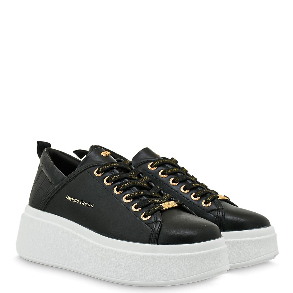 RENATO GARINI</br>Γυναικεία Sneakers Μαύρο Μαύρο Κροκό 88-57 Renato Garini RENATO GARINI</br>Γυναικεία Sneakers Μαύρο Μαύρο Κροκό 88-57 Renato Garini