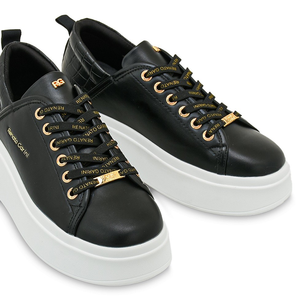RENATO GARINI</br>Γυναικεία Sneakers Μαύρο Μαύρο Κροκό 88-57 Renato Garini RENATO GARINI</br>Γυναικεία Sneakers Μαύρο Μαύρο Κροκό 88-57 Renato Garini