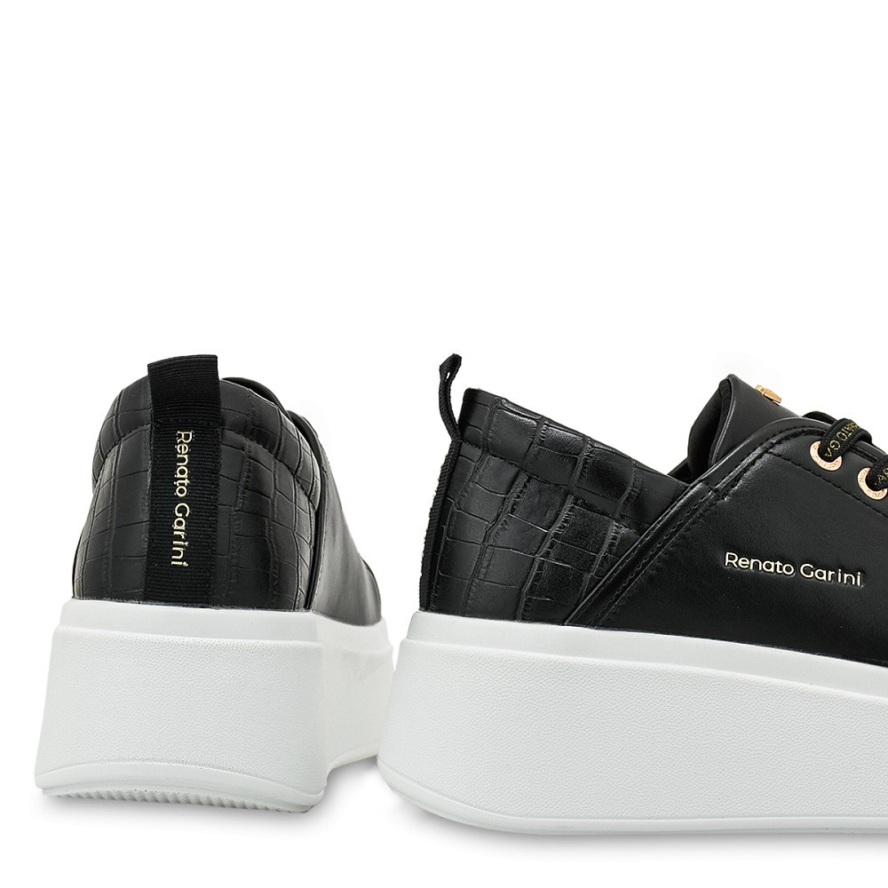 RENATO GARINI</br>Γυναικεία Sneakers Μαύρο Μαύρο Κροκό 88-57 Renato Garini RENATO GARINI</br>Γυναικεία Sneakers Μαύρο Μαύρο Κροκό 88-57 Renato Garini