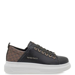 Γυναικεία Sneakers Μαύρο Καφέ Στάμπα 2148-42EX59 Renato Garini