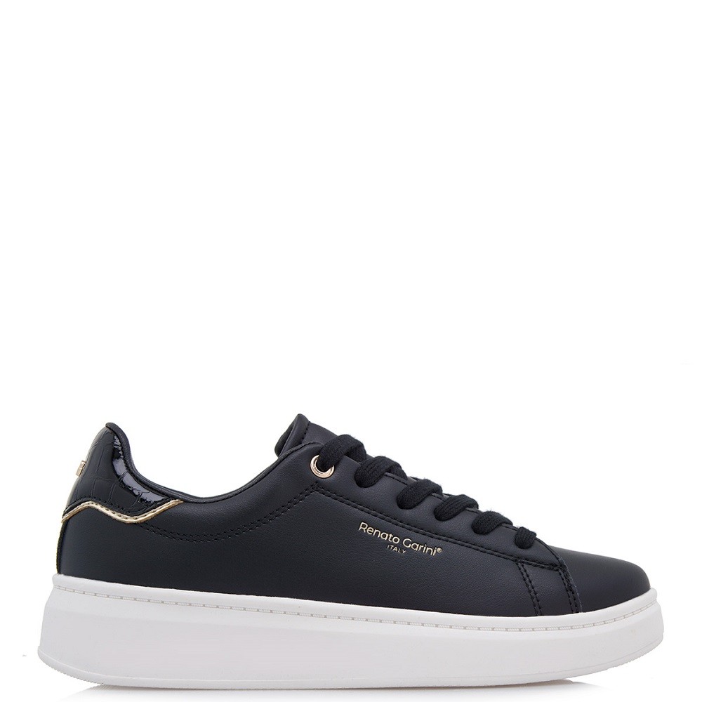 RENATO GARINI</br>Γυναικεία Sneakers Μαύρο Μαύρο Κροκό Βερνί NEW 21VW2016 Renato Garini RENATO GARINI</br>Γυναικεία Sneakers Μαύρο Μαύρο Κροκό Βερνί NEW 21VW2016 Renato Garini