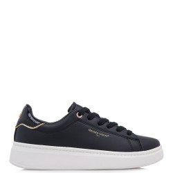 Γυναικεία Sneakers Μαύρο Μαύρο Κροκό Βερνί NEW 21VW2016 Renato Garini