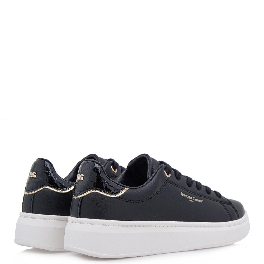 RENATO GARINI</br>Γυναικεία Sneakers Μαύρο Μαύρο Κροκό Βερνί NEW 21VW2016 Renato Garini RENATO GARINI</br>Γυναικεία Sneakers Μαύρο Μαύρο Κροκό Βερνί NEW 21VW2016 Renato Garini