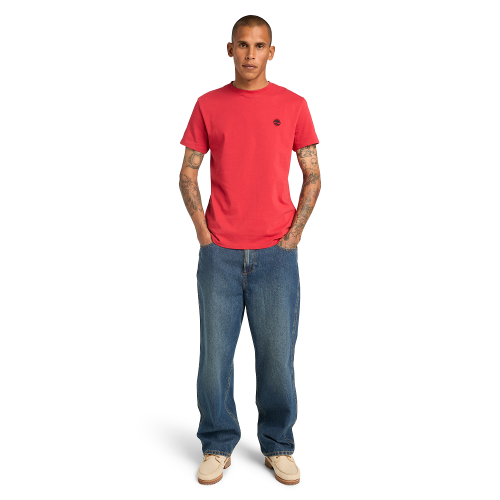 Timberland SS Dunstan River Crew Slim Tee A2BPR-N96 Ανδρικό T-shirt Κόκκινο