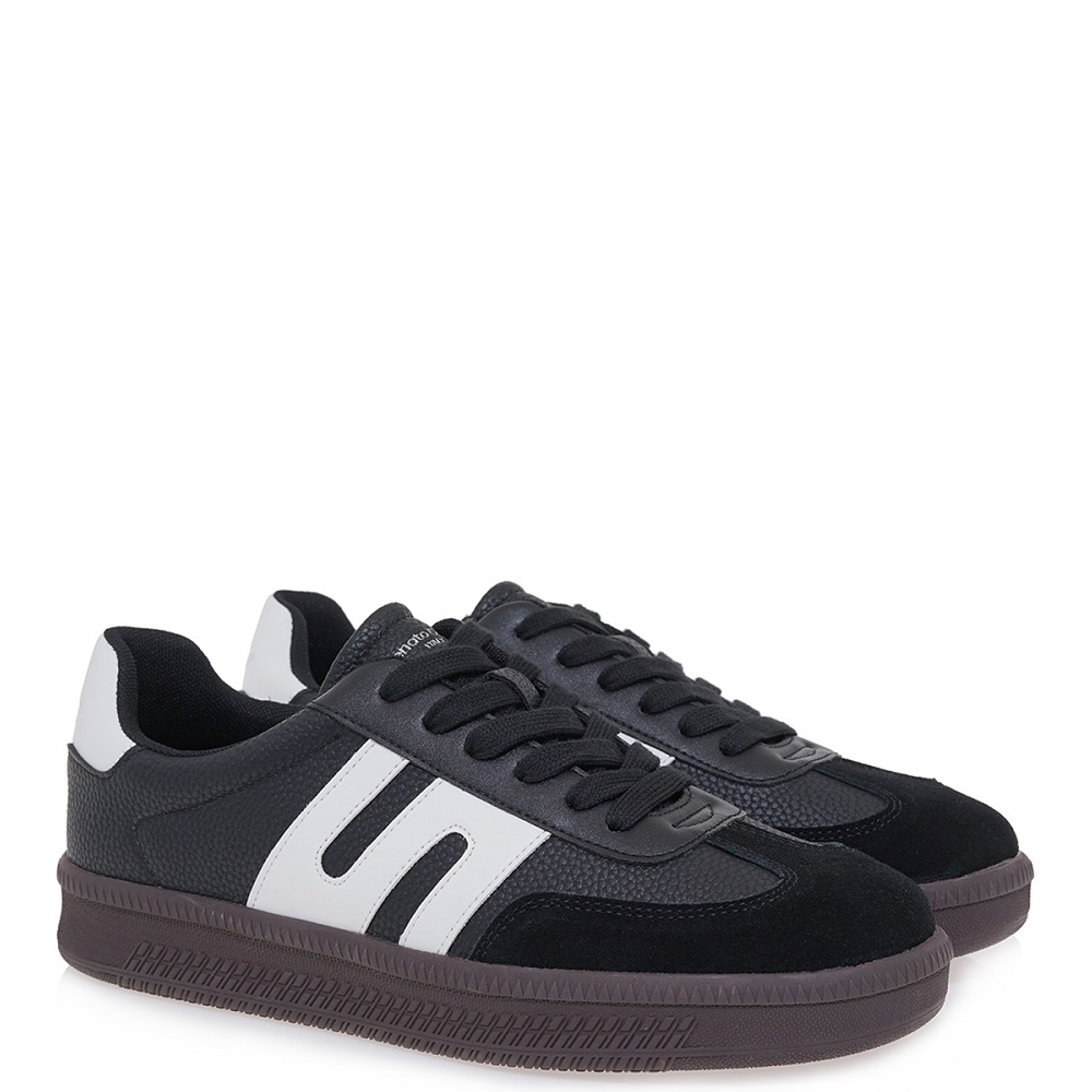 RENATO GARINI</br>Renato Garini TOKIO-M ( L-8586A ) Ανδρικά Sneakers Μαύρο/Μαύρο Καστόρι/Λευκό RENATO GARINI</br>Renato Garini TOKIO-M ( L-8586A ) Ανδρικά Sneakers Μαύρο/Μαύρο Καστόρι/Λευκό
