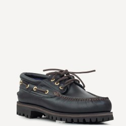 Ανδρικά Boat-shoes/Ιστιοπλοϊκά Μαύρο Δέρμα C14 TRACTOR Sea & City