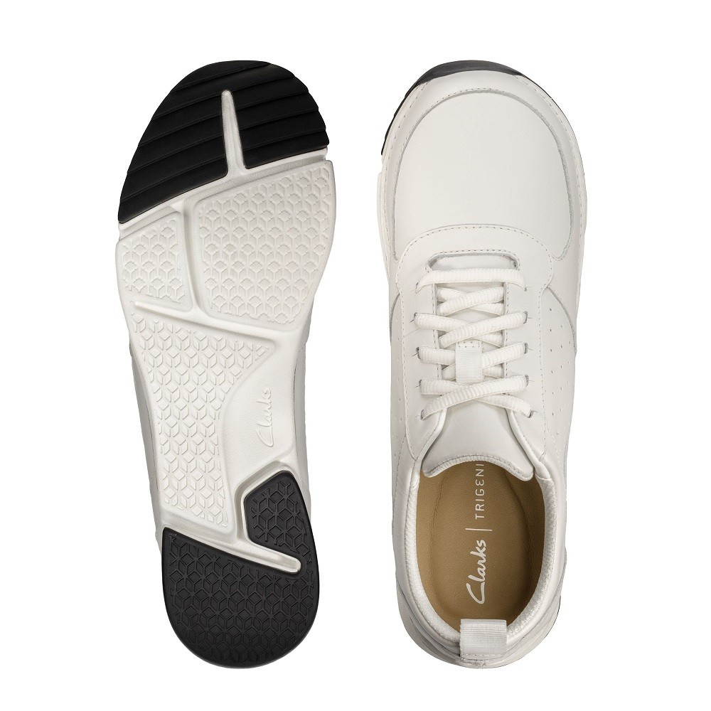 CLARKS</br>Ανδρικά Sneakers Λευκό Δέρμα TRI SPRINT Clarks CLARKS</br>Ανδρικά Sneakers Λευκό Δέρμα TRI SPRINT Clarks