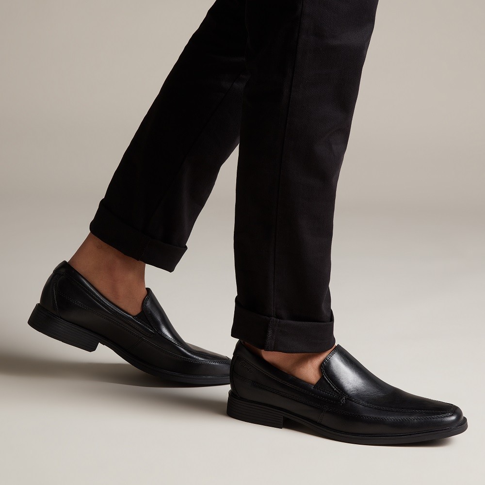 CLARKS</br>Ανδρικά Μοκασίνια Μαύρο Δέρμα TILDEN FREE Clarks CLARKS</br>Ανδρικά Μοκασίνια Μαύρο Δέρμα TILDEN FREE Clarks