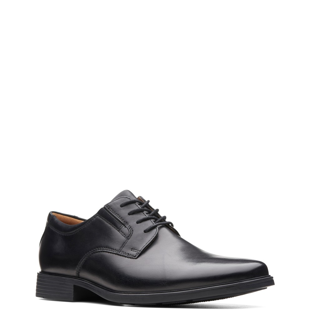 CLARKS</br>Ανδρικά Δετά Παπούτσια Μαύρο Δέρμα TILDEN PLAIN Clarks CLARKS</br>Ανδρικά Δετά Παπούτσια Μαύρο Δέρμα TILDEN PLAIN Clarks