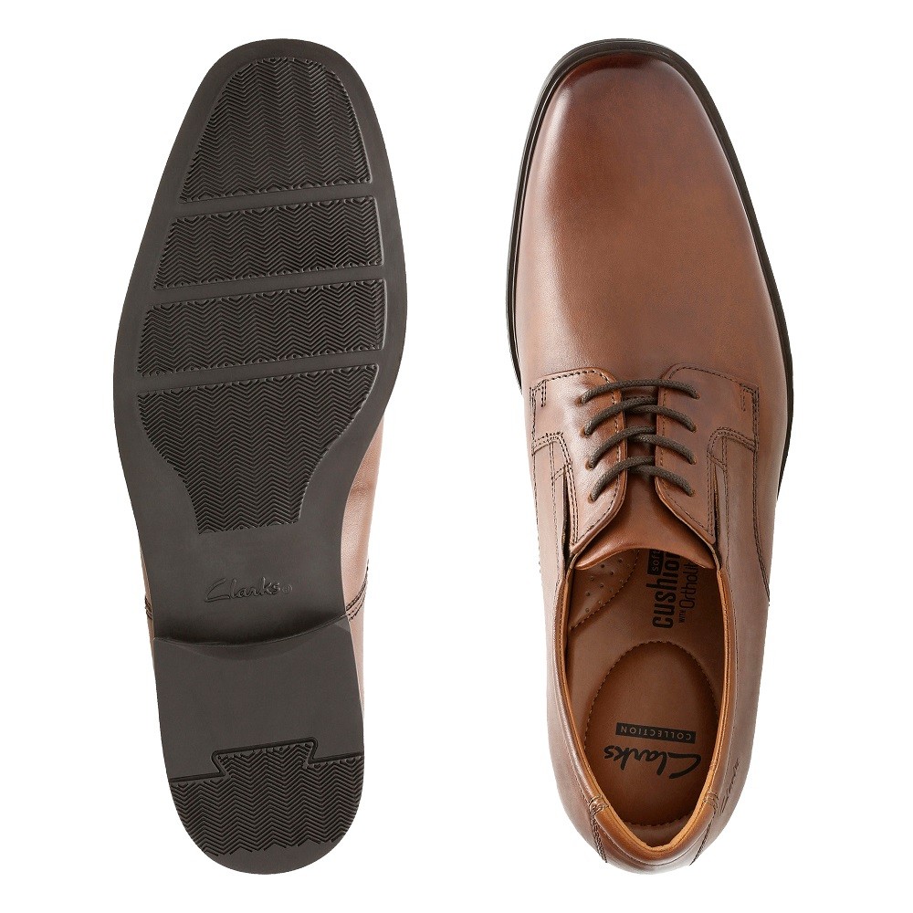 CLARKS</br>Ανδρικά Δετά Παπούτσια Ταμπά Δέρμα TILDEN PLAIN Clarks CLARKS</br>Ανδρικά Δετά Παπούτσια Ταμπά Δέρμα TILDEN PLAIN Clarks