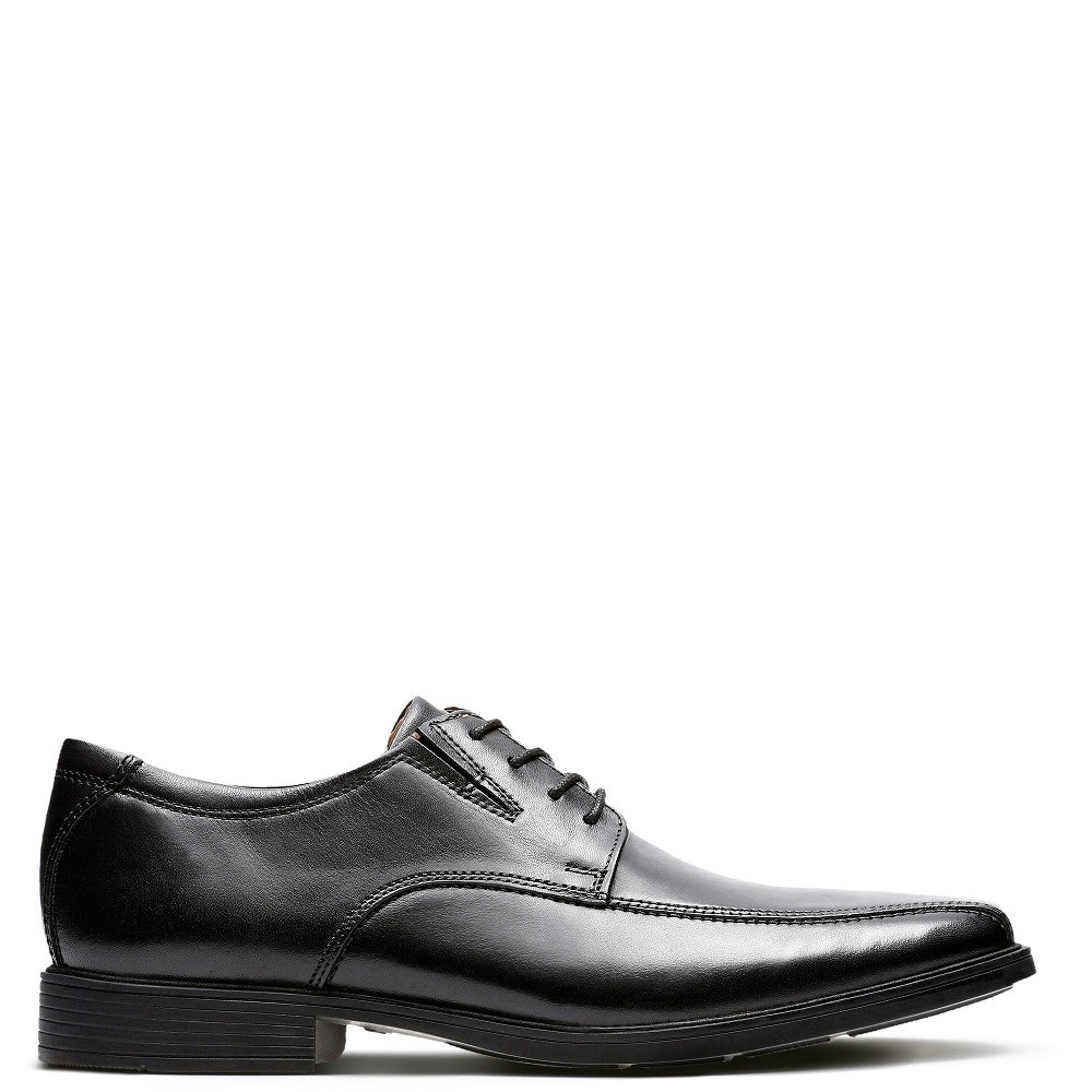 CLARKS</br>Ανδρικά Δετά Παπούτσια Μαύρο Δέρμα TILDEN WALK Clarks CLARKS</br>Ανδρικά Δετά Παπούτσια Μαύρο Δέρμα TILDEN WALK Clarks