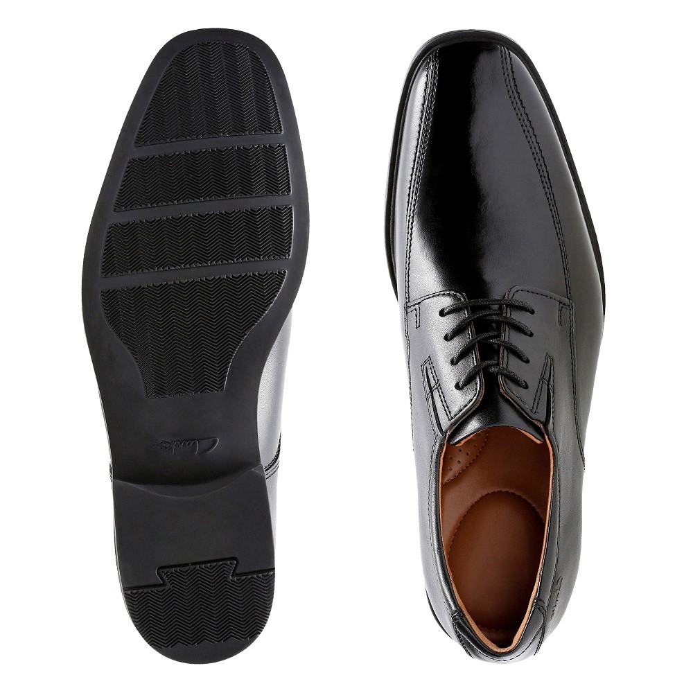 CLARKS</br>Ανδρικά Δετά Παπούτσια Μαύρο Δέρμα TILDEN WALK Clarks CLARKS</br>Ανδρικά Δετά Παπούτσια Μαύρο Δέρμα TILDEN WALK Clarks