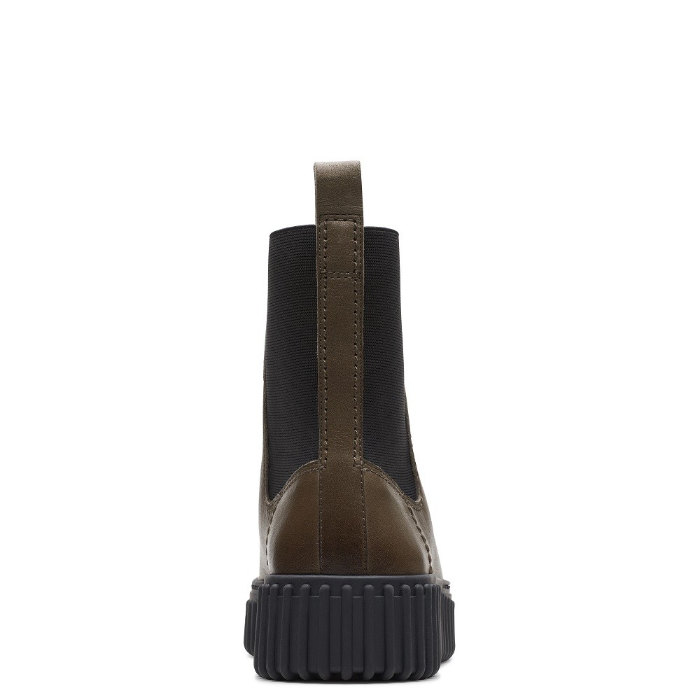 CLARKS</br>Γυναικεία Μποτάκια Χακί Δέρμα TORHILL MAPLE Clarks CLARKS</br>Γυναικεία Μποτάκια Χακί Δέρμα TORHILL MAPLE Clarks