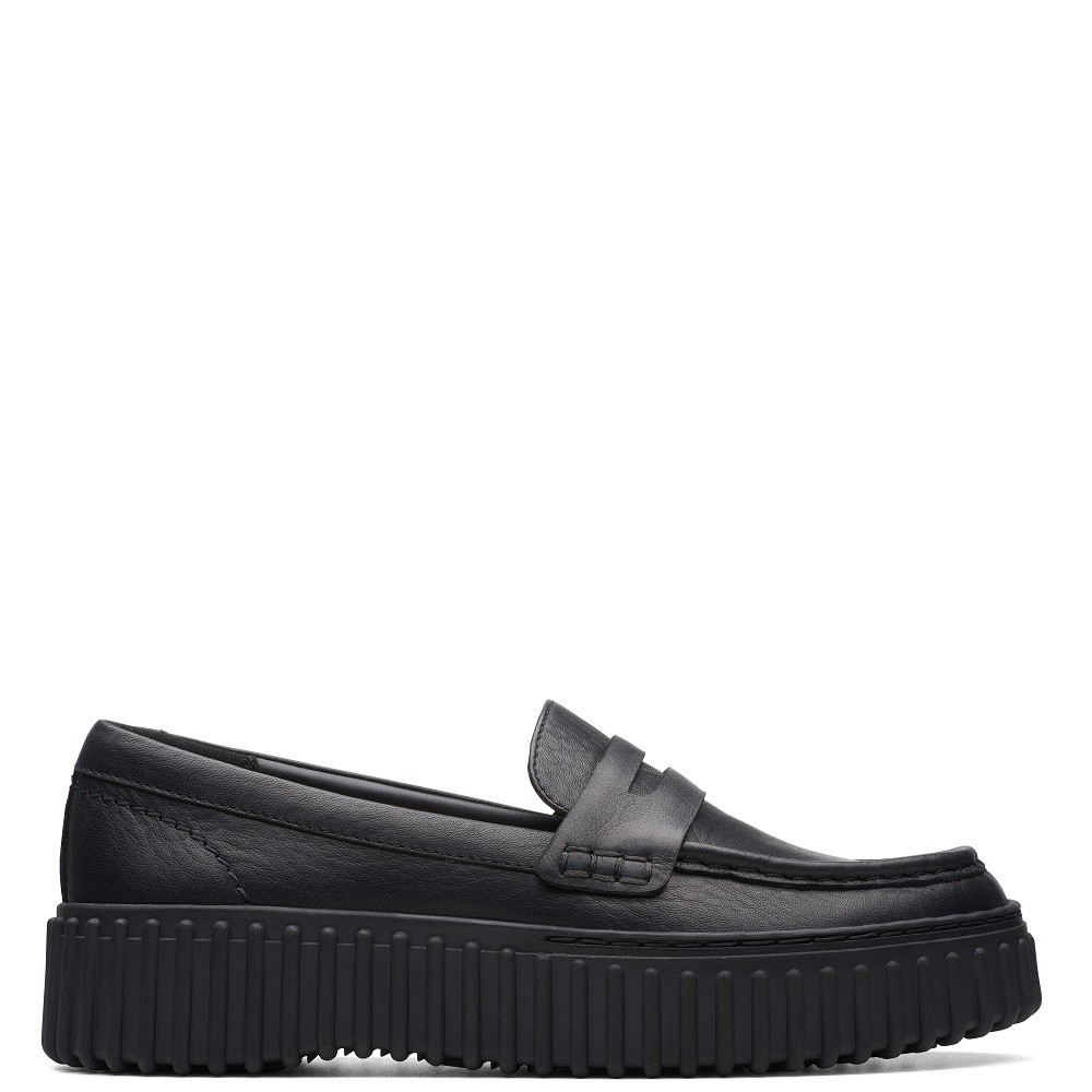 CLARKS</br>Γυναικεία Μοκασίνια Μαύρο Δέρμα TORHILL PENNY CLARKS</br>Γυναικεία Μοκασίνια Μαύρο Δέρμα TORHILL PENNY