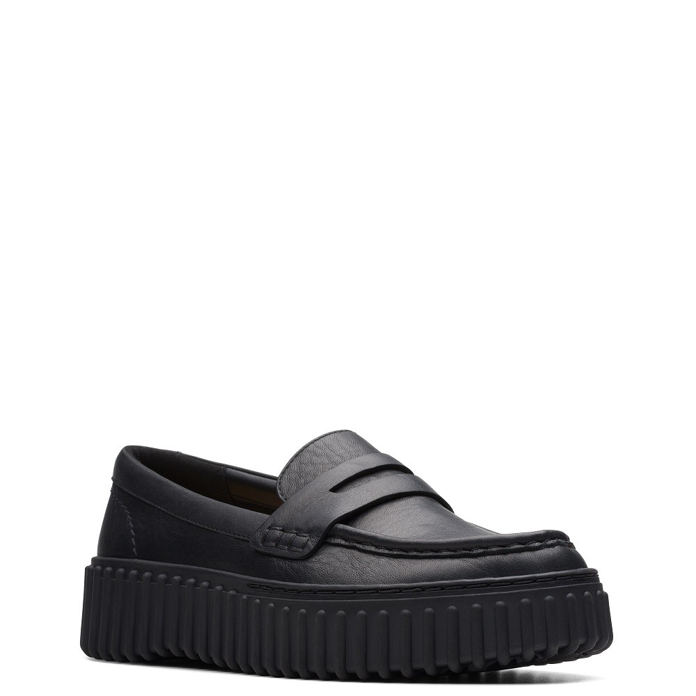 CLARKS</br>Γυναικεία Μοκασίνια Μαύρο Δέρμα TORHILL PENNY CLARKS</br>Γυναικεία Μοκασίνια Μαύρο Δέρμα TORHILL PENNY
