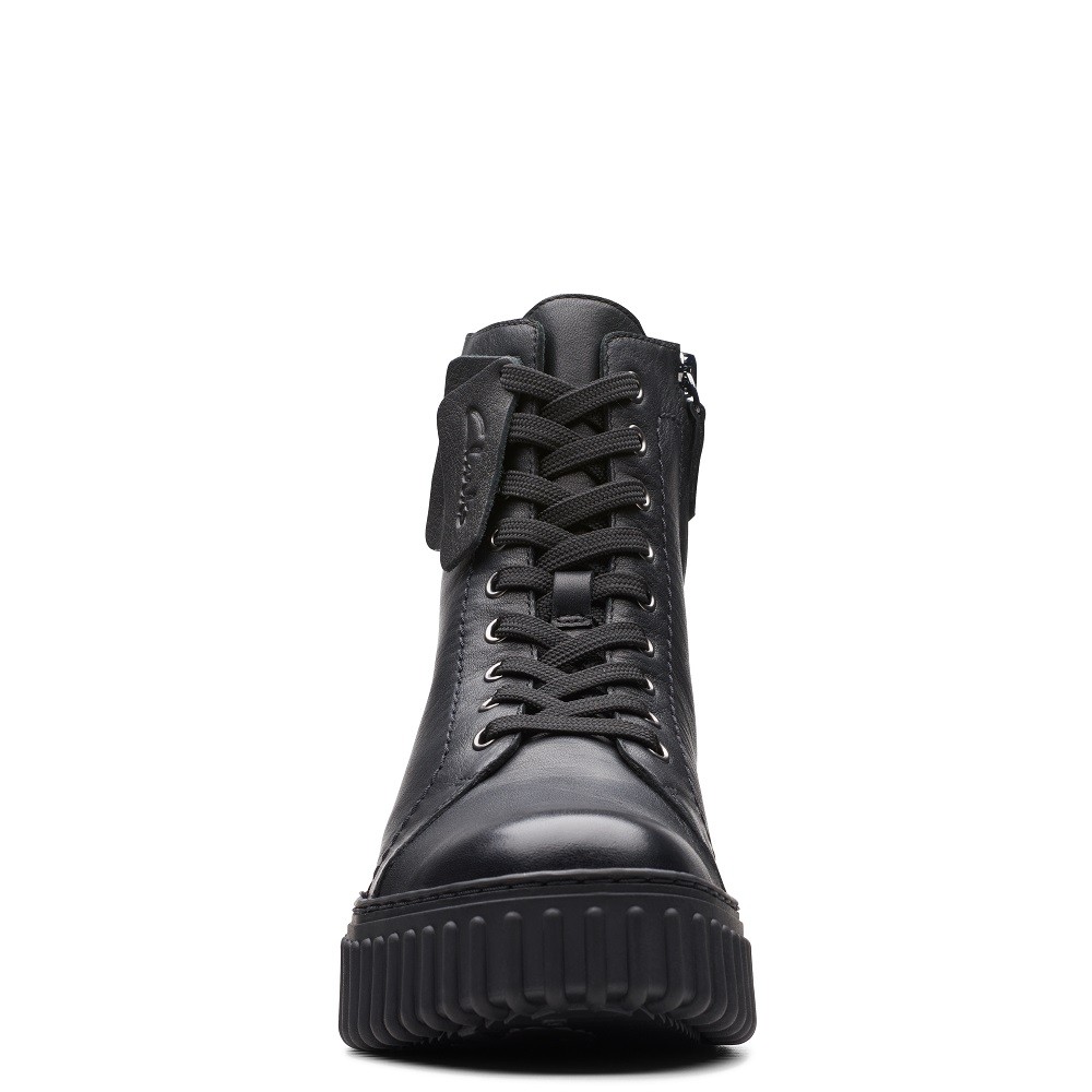 CLARKS</br>Γυναικεία Μποτάκια Μαύρο Δέρμα TORHILL RISE Clarks CLARKS</br>Γυναικεία Μποτάκια Μαύρο Δέρμα TORHILL RISE Clarks