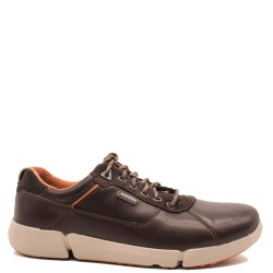 Ανδρικά Δετά Παπούτσια Καφέ Δέρμα Gore-Tex® TRIMAN LO GTX Clarks