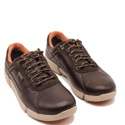 Ανδρικά Δετά Παπούτσια Καφέ Δέρμα Gore-Tex® TRIMAN LO GTX Clarks