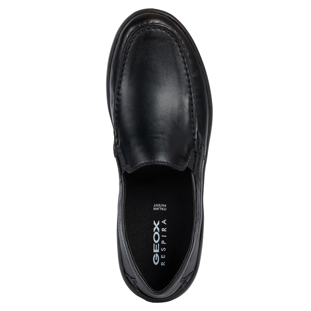 GEOX</br>Ανδρικά Μοκασίνια Μαύρο Δέρμα LEITAN E U043QE 00085 C9999 Geox GEOX</br>Ανδρικά Μοκασίνια Μαύρο Δέρμα LEITAN E U043QE 00085 C9999 Geox