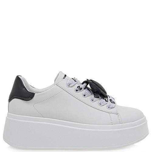 Γυναικεία Sneakers Λευκό Μαύρο NEW 88-51 HEART Renato Garini