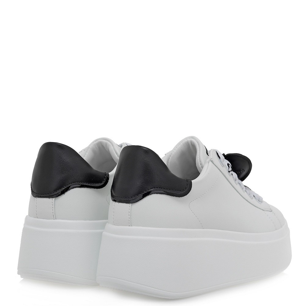 RENATO GARINI</br>Γυναικεία Sneakers Λευκό Μαύρο NEW 88-51 HEART Renato Garini RENATO GARINI</br>Γυναικεία Sneakers Λευκό Μαύρο NEW 88-51 HEART Renato Garini
