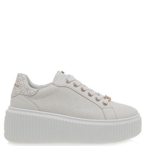 Γυναικεία Sneakers Λευκό Στάμπα Πλατίνα Ματ NEW 2141-42EX118 Renato Garini Γυναικεία Sneakers Λευκό Στάμπα Πλατίνα Ματ NEW 2141-42EX118 Renato Garini
