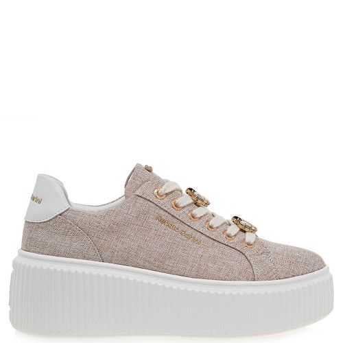 Γυναικεία Sneakers Μπεζ Canvas Λευκό 2141-51EX29 Renato Garini Γυναικεία Sneakers Μπεζ Canvas Λευκό 2141-51EX29 Renato Garini