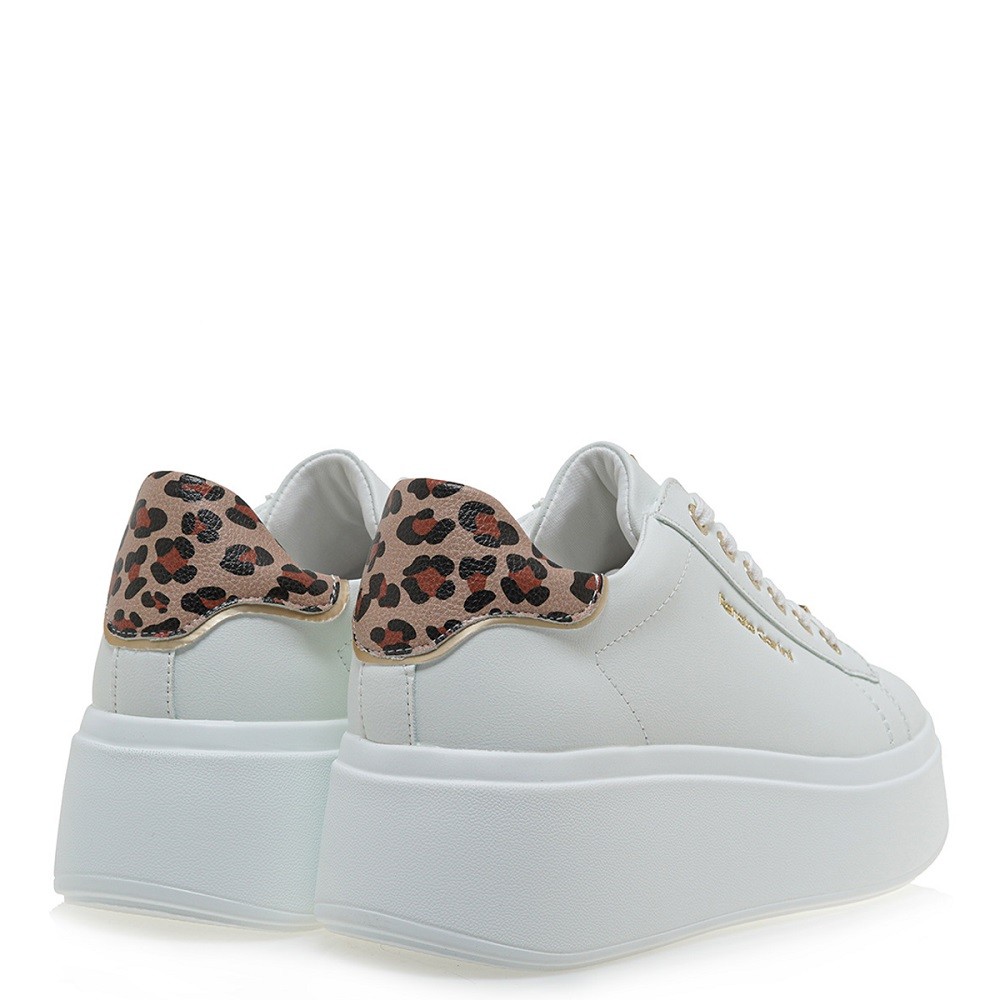 RENATO GARINI</br>Γυναικεία Sneakers Λευκό Λεοπάρ 88-51EX58 Renato Garini RENATO GARINI</br>Γυναικεία Sneakers Λευκό Λεοπάρ 88-51EX58 Renato Garini