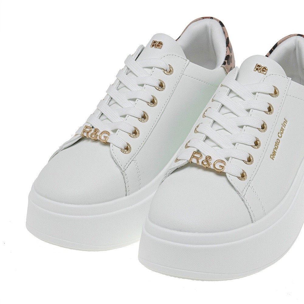 RENATO GARINI</br>Γυναικεία Sneakers Λευκό Λεοπάρ 88-51EX58 Renato Garini RENATO GARINI</br>Γυναικεία Sneakers Λευκό Λεοπάρ 88-51EX58 Renato Garini