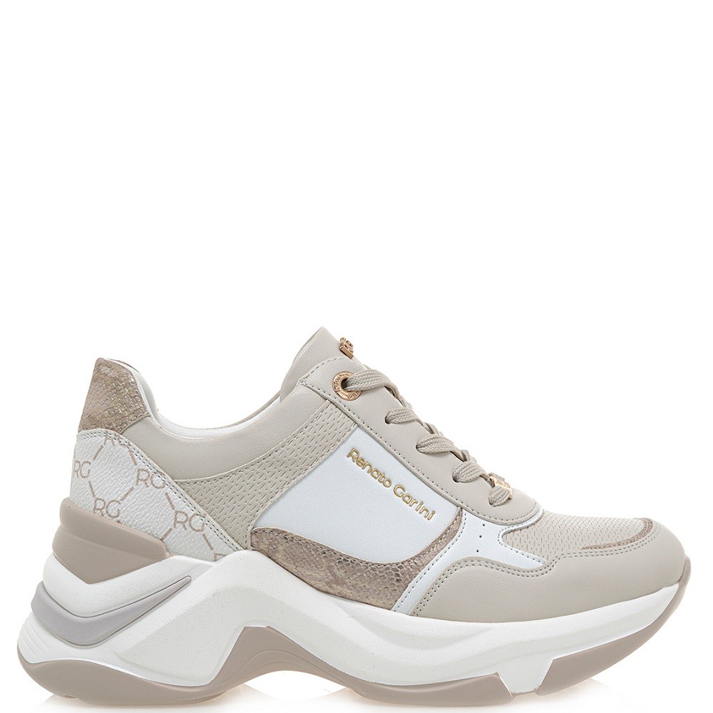 RENATO GARINI</br>Γυναικεία Sneakers Off White Πλατίνα Φίδι 106-51EX62 Renato Garini RENATO GARINI</br>Γυναικεία Sneakers Off White Πλατίνα Φίδι 106-51EX62 Renato Garini