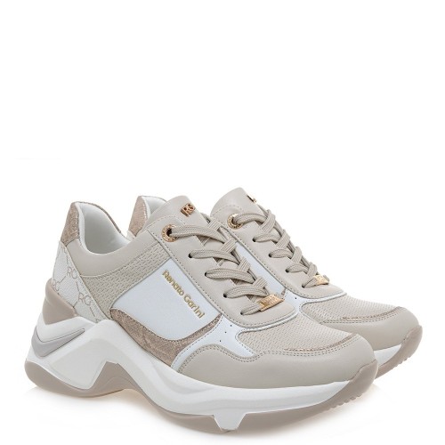 Γυναικεία Sneakers Off White Πλατίνα Φίδι 106-51EX62 Renato Garini Γυναικεία Sneakers Off White Πλατίνα Φίδι 106-51EX62 Renato Garini