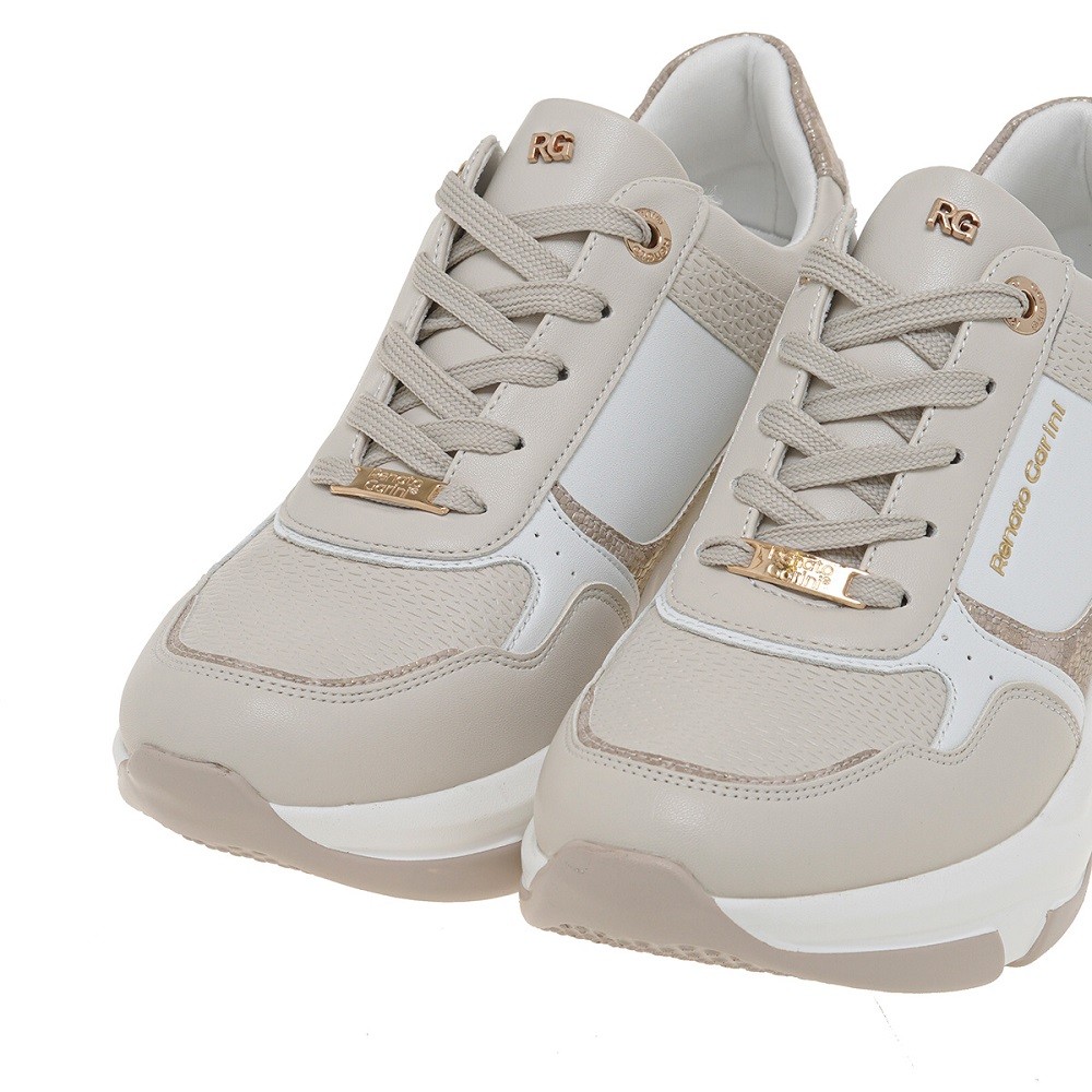 RENATO GARINI</br>Γυναικεία Sneakers Off White Πλατίνα Φίδι 106-51EX62 Renato Garini RENATO GARINI</br>Γυναικεία Sneakers Off White Πλατίνα Φίδι 106-51EX62 Renato Garini
