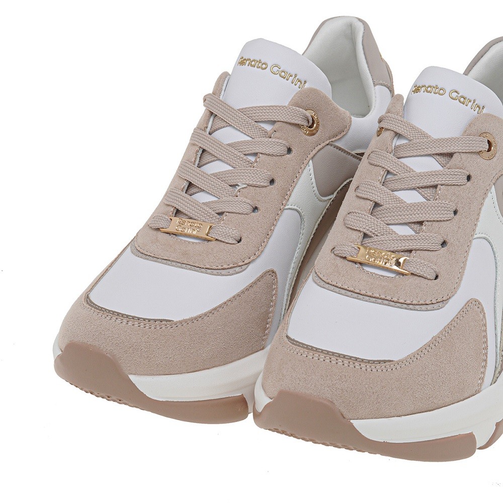 RENATO GARINI</br>Γυναικεία Sneakers Λευκό Καμηλό Πούρο 106-51EX25 Renato Garini RENATO GARINI</br>Γυναικεία Sneakers Λευκό Καμηλό Πούρο 106-51EX25 Renato Garini